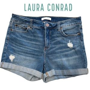 LC Laura Conrad Sz 12 Distressed Blue Jean Shorts